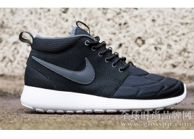 Nike耐克 Roshe Run Mid “Black&Dark Grey”