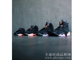 Air Jordan 6 黑/红外线红 全家福