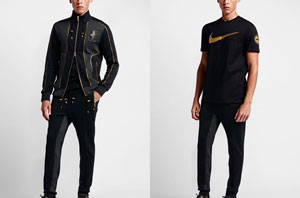 Olivier Rousteing x NikeLab lookbook 发布，黑金交映的时尚运动装备